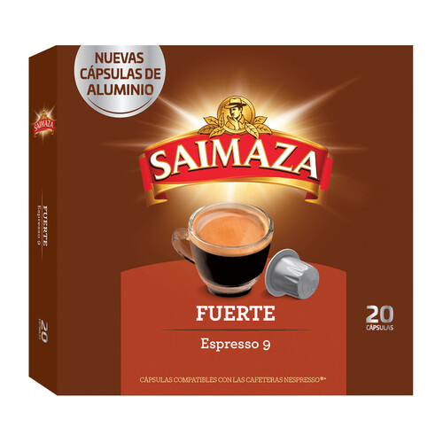 Alcampo SAIMAZA Café en cápsulas fuerte I9 20 uds