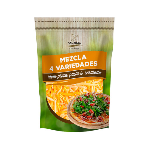 Alcampo SANABRIA Queso rallado 4 variedades 150 g