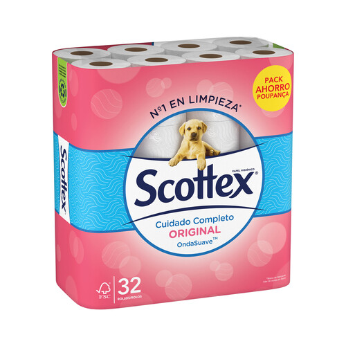 Alcampo SCOTTEX Papel higiénico Original 32 rollos