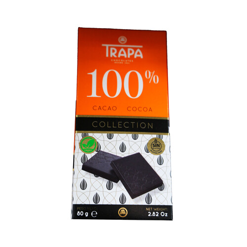 Alcampo TRAPA Chocolate negro 100 % 80 g