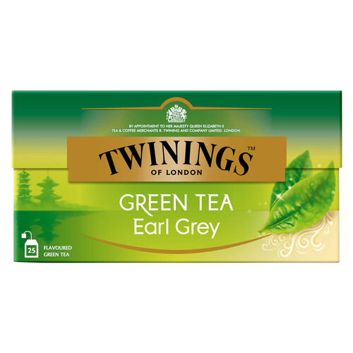 Alcampo TWININGS Earl grey Té verde 25 uds 40 g