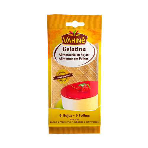 Alcampo VAHINÉ Gelatina 9 hojas 17 g