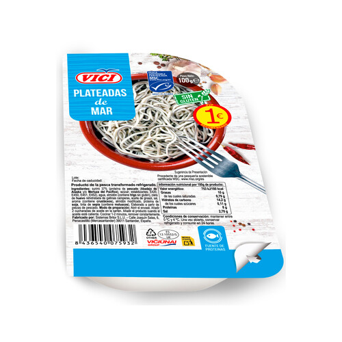 Alcampo VICI Plateadas de mar al ajillo 100g