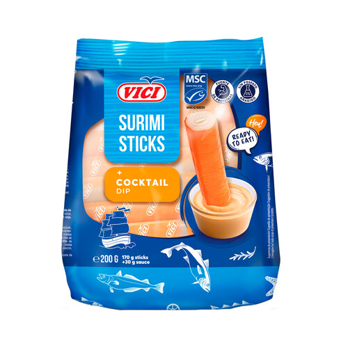 Alcampo VICI Surimi mini + salsa cocktail 170 g. + 30 g