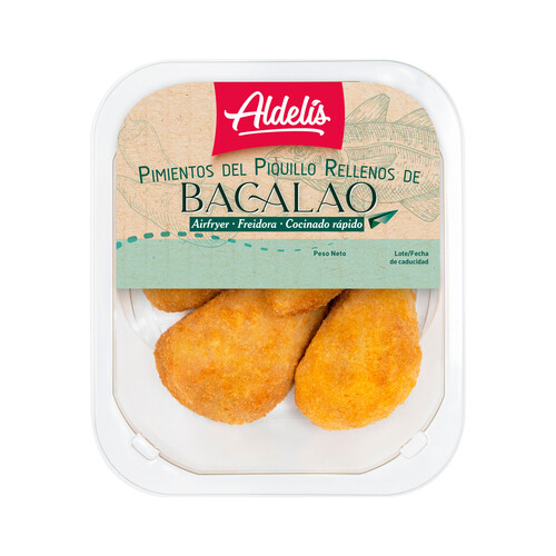Alcampo ALDELIS Pimiento del Piquillo prefritos rellenos de bacalao 250 g