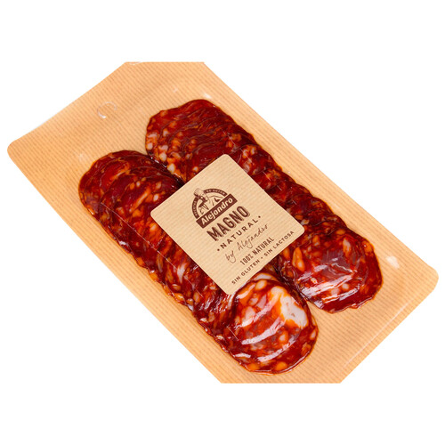 Alcampo ALEJANDRO Chorizo magno elaborado con ingredientes 100% naturales sin gluten y cortado en lonchas ALEJANDRO 100 g
