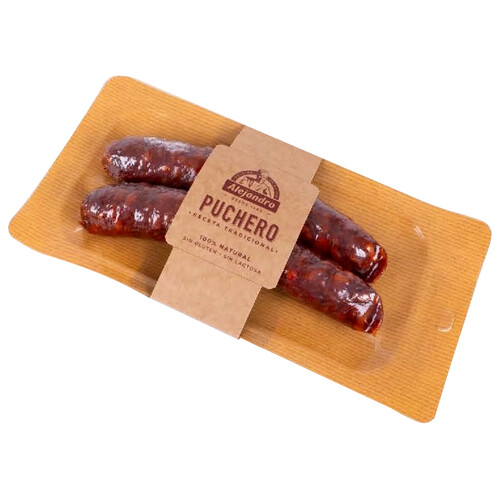 Alcampo ALEJANDRO Chorizo para puchero elaborado de forma tradicional con ingredientes 100% naturales 2 uds