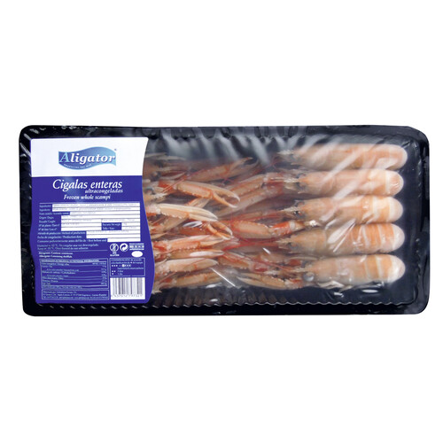 Alcampo ALIGATOR Cigalas crudas enteras 21 /30 ALIGATOR 750 gr