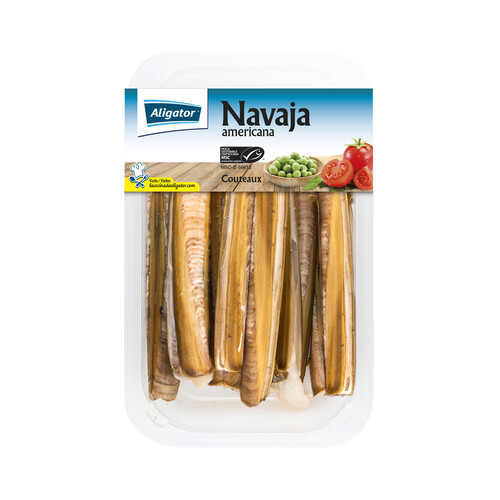 Alcampo ALIGATOR Navajas americana crudas enteras y congeladas con certificación MSC ALIGAOTOR 400 g