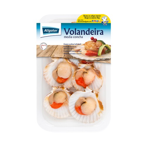 Alcampo ALIGATOR Volanderia ultracongelada con 1/2 concha ALIGATOR 200 g (P.E)