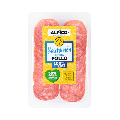 Alcampo ALPICO Salchichón de pollo extra cortado en lonchas 75 g
