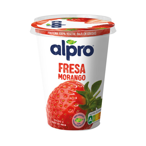 Alcampo ALPRO Especialidad de soja vegetal con fermentos naturales y fresas 400 g
