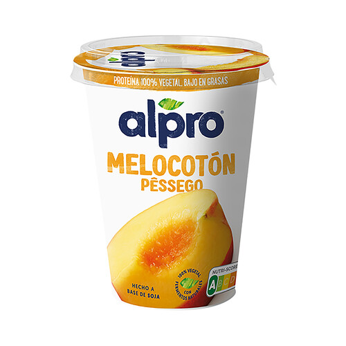 Alcampo ALPRO Especialidad de soja vegetal con fermentos naturales y melocotón 400 g