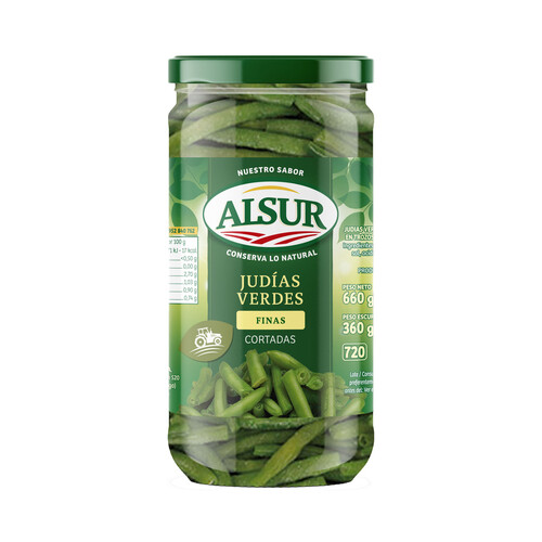 Alcampo ALSUR Judias verdes finas cortadas en trozos pequeños 360 g