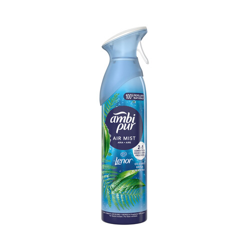 Alcampo AMBIPUR Air mist Ambientador 2 en 1 con aroma a oceáno brisa marina 185 ml