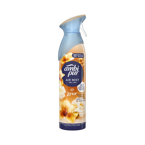 Alcampo AMBIPUR Air mist Ambientador en spray con aroma a orquidea dorada 185 ml