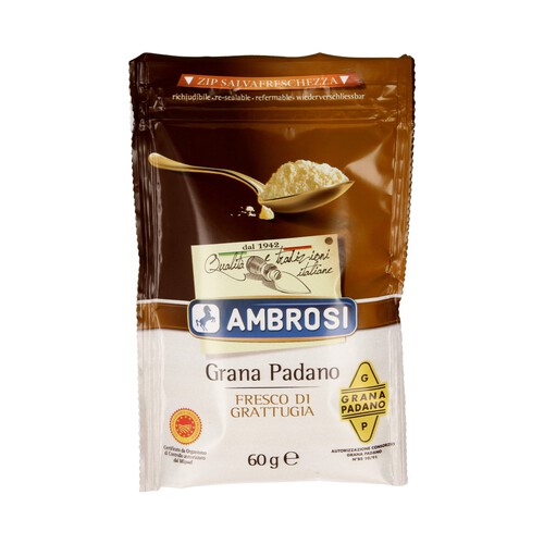 Alcampo AMBROSI Queso rallado grana padano AMBROSI 60 g
