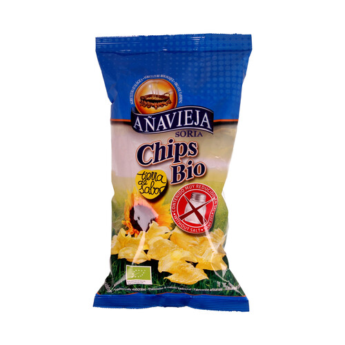 Alcampo AÑAVIEJA Patatas fritas en aceite de girasol sin sal ecológicas 125 g