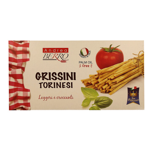Alcampo ANDREA BERRO Palitos de pan horneados con aceite de girasol 250 g