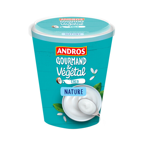 Alcampo ANDROS Especialidad vegetal fermentada natural de extracto de nuez de coco Gourmand & vegetal 400 g