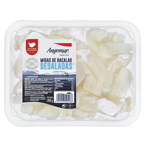 Alcampo ANGOMAR Bacalao desalado desmigado ANGOMAR 250 gr