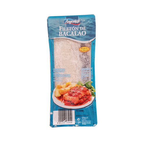 Alcampo ANGOMAR Bacalao filetón salado ANGOMAR 500 g