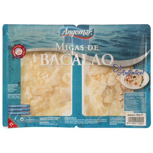 Alcampo ANGOMAR Bacalao salado desmigado ANGOMAR 90 gramos pack de 2 uds