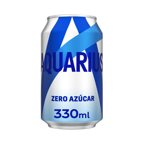 Alcampo AQUARIUS Zero Bebida isotónica sin azúcar y con sabor a limón lata de 33 cl