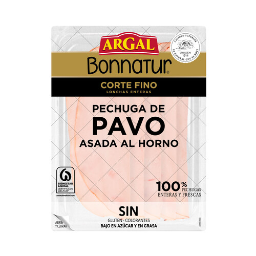 Alcampo ARGAL de Bonnatur pechuga de pavo asada 100 g