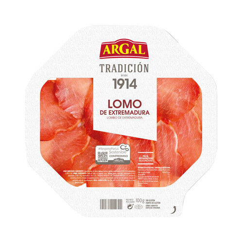 Alcampo ARGAL Lomo embuchado de origen extremeño cortado en lonchas ARGAL Tradición 100 g
