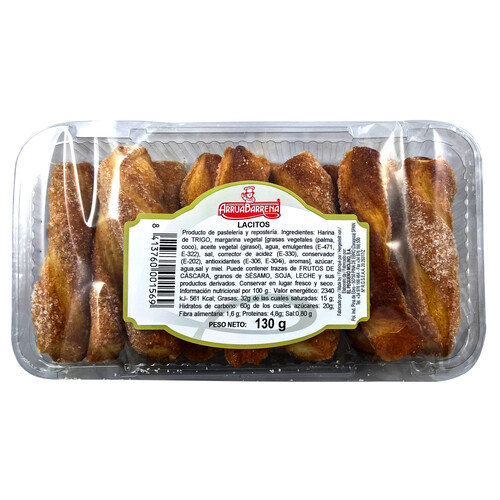 Alcampo ARRUABARRENA Lacitos de hojaldre bandeja 130 g