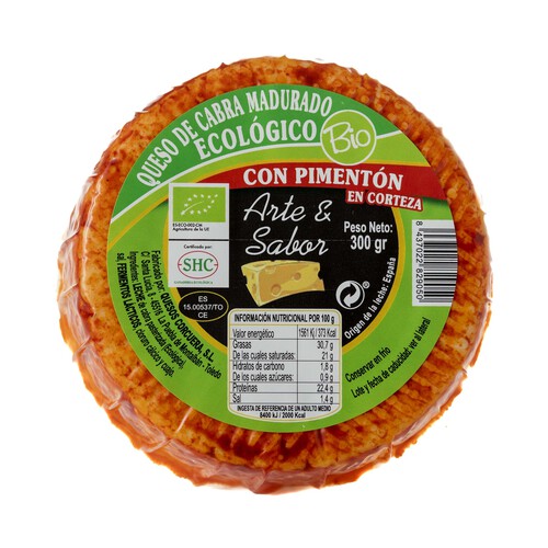 Alcampo ARTE&SABOR Queso de cabra ecológico al pimentón ARTE Y SABOR 300 g