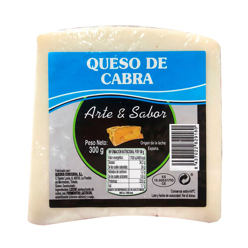 Alcampo ARTE & SABOR Queso de cabra tierno cuña 300 g