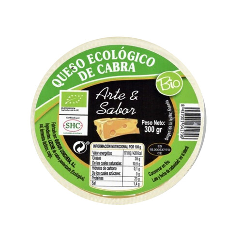 Alcampo ARTE&SABOR Queso de cabra tierno ecológico ARTE & SABOR 300 g
