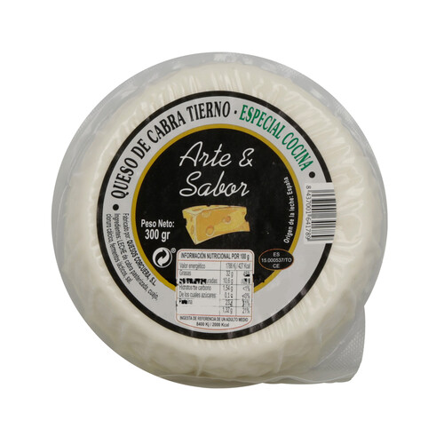 Alcampo ARTE&SABOR Queso de cabra tierno especial cocina ARTE&SABOR 300 g