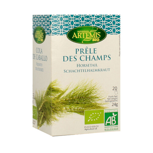 Alcampo ARTEMIS BIO Infusión de cola de caballo procedente de agricultura ecológica ARTEMIS BIO 20 bolsitas