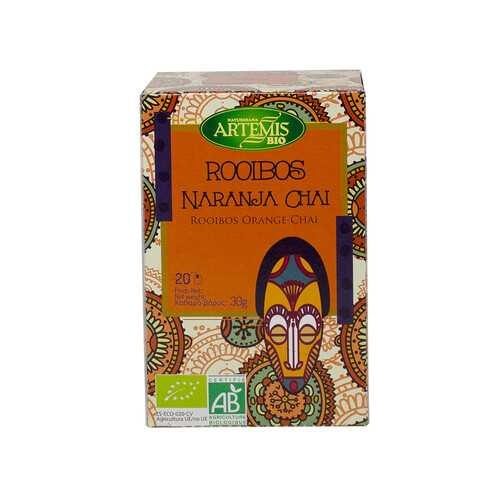 Alcampo ARTEMIS BIO Infusión rooibos naranja ecológica Chai ARTEMIS BIO 20 uds. 30 g