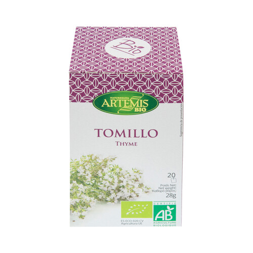 Alcampo ARTEMIS BIO Infusión tomillo ecológico ARTEM IS BIO 20 uds. x 28 g