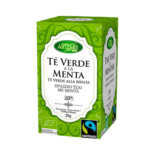 Alcampo ARTEMIS BIO Te verde con menta BIO 20 uds. 28 g