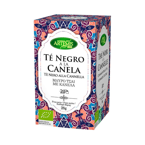 Alcampo ARTEMIS Té negro con canela BIO 20 uds. 28 g