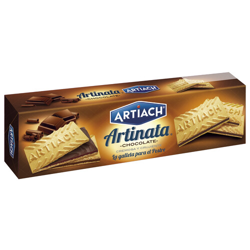 Alcampo ARTIACH Artinata Galletas barquillo rellenas con chocolate 210 g