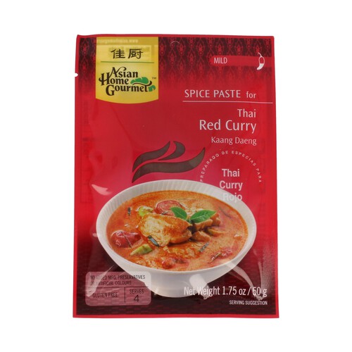 Alcampo ASIAN HOME GOURMET Preparado especias curry rojo ASIAN HOME GOURMET 50 g