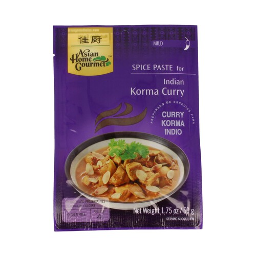 Alcampo ASIAN HOME GOURMET Salsa de curry korma ASIAN HOME GOURMET 50 g