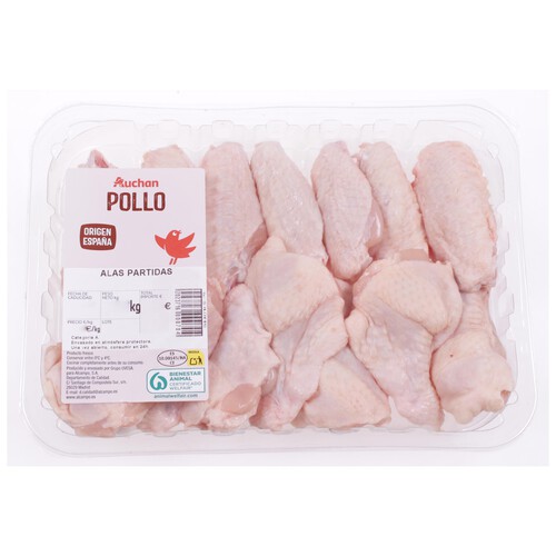 Alcampo AUCHAN Alita blanqueta partida de pollo. Producto Alcampo