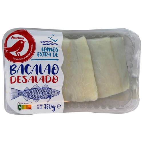 Alcampo AUCHAN Bacalao desalado en lomos 350 g. Producto Alcampo