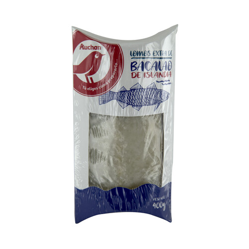Alcampo AUCHAN Bacalao salado en lomos de Islandia 400 g. Producto Alcampo