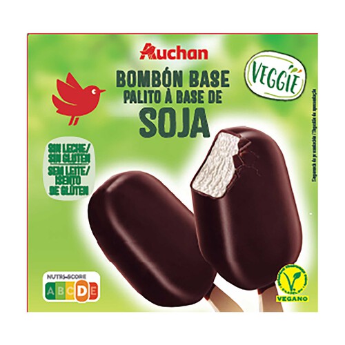 Alcampo AUCHAN Bombón vegetal chocolate 3 x 120 ml. Producto Alcampo