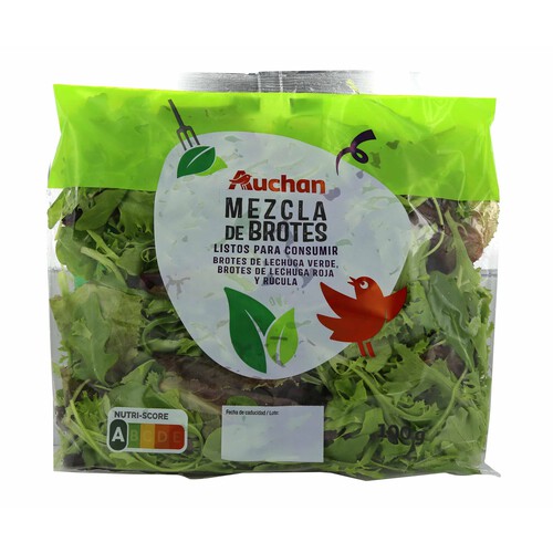Alcampo AUCHAN Brotes tiernos con rúcula bolsa de 100 g. Producto Alcampo