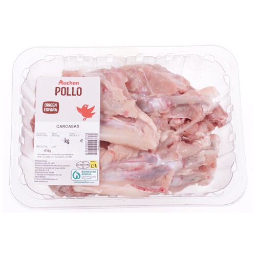 Alcampo AUCHAN Carcasas de pollo bandeja. Producto Alcampo