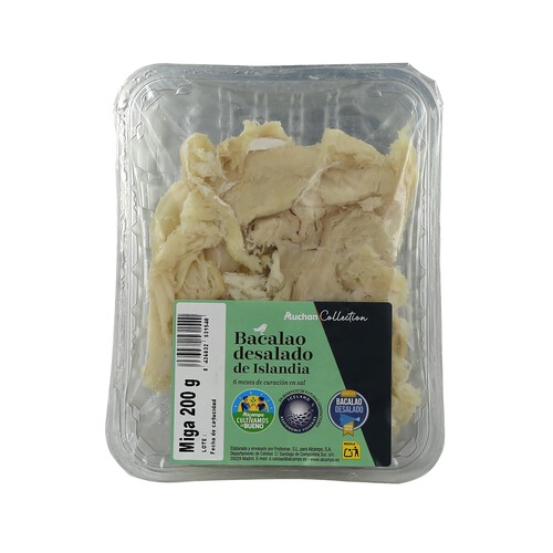 Alcampo AUCHAN Collection Bacalao desalado Islandia migas 200 g. Producto Alcampo